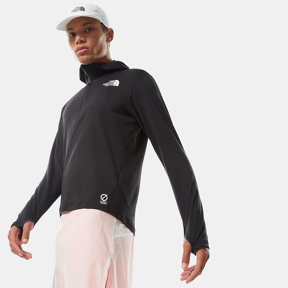 The North Face Fleece Mens Australia - The North Face Flight Series™ Elevation 1/2 Zip Black Running